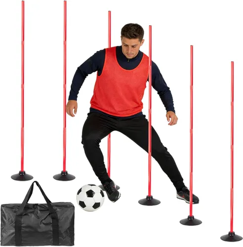 Vista 9 de 6 Pcs 5 FT Adjustable Agility Training Poles for Soccer,Basketball,Football, Horse,Dog-Speed and Agility Training Equipment Sports Training Poles