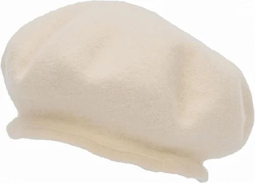 Vista 6 de INOGIH Boina francesa de mezcla de lana para mujer, gorro sólido elástico, boina cálida de invierno