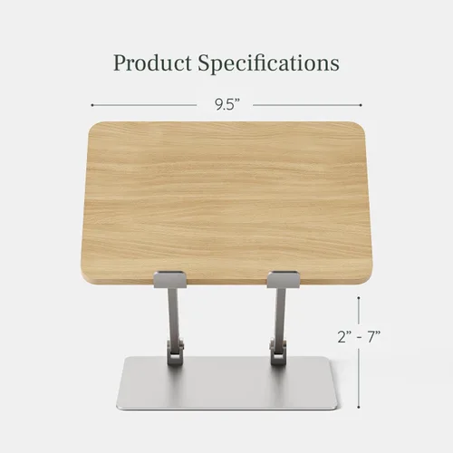 Vista 3 de Branch Soporte ajustable para portátil, elevador portátil de madera para Woodgrain