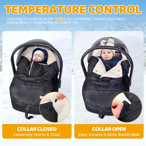 Vista 2 de Orzbow Funda de Asiento de Automóvil de Invierno para Bebé Manta de Asiento de Automóvil Infantil Funda Impermeable para Asiento de Automóvil