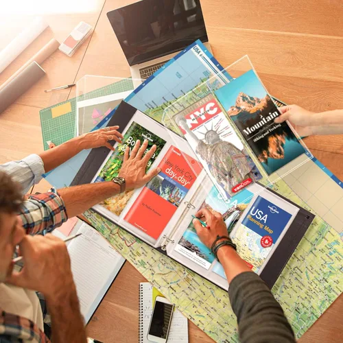 Vista 7 de Fundas plegadas para mapas, protector de mapa, página de sobres para carpetas de 3 anillas, soporte para folletos con bolsillos de 4.5 x 11