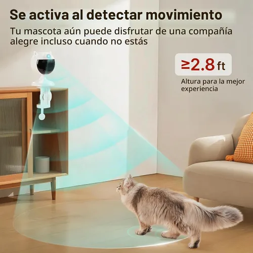 Vista 2 de Potaroma Juguete láser inteligente para gatos con sensor interactivo