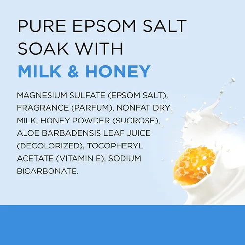 Vista 8 de Dr. Teal's Soften & Nourish Solución de baño de sal de Epsom con leche y miel, 48 oz (el empaque puede variar)