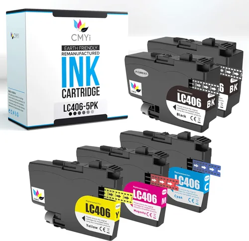 Vista 6 de LC406 Cartucho de tinta de repuesto negro para Brother MFC-J4335DW J4335DW XL J4340DW J4345DW J4345DW XL J4535DW J4535DW XL J4540DW J4540DW XL