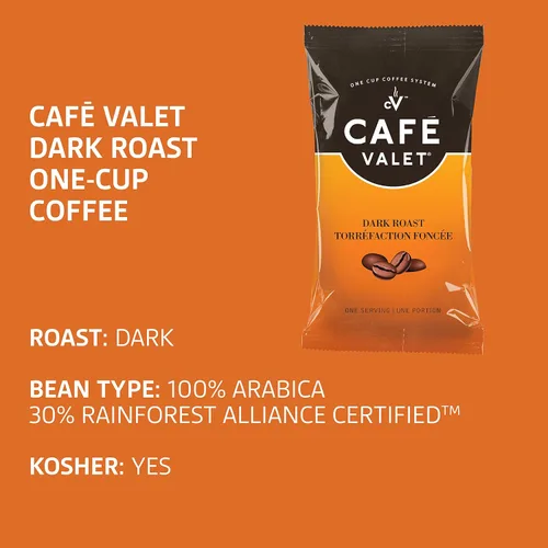 Vista 9 de Cafe Valet - Paquetes de café envueltos individualmente, tostado oscuro regular y vainilla francesa 100% café arábica, 168