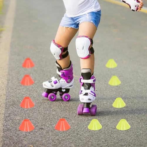 Vista 4 de Juego de 20 mini conos de disco de fútbol, marcadores de entrenamiento de fútbol PE para entrenamiento deportivo, fútbol, baloncesto, patinaje