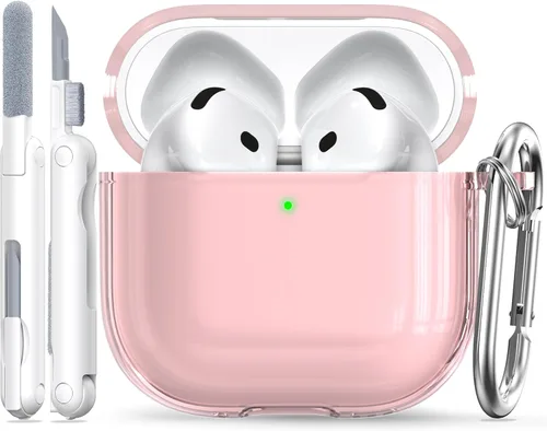 Vista 18 de RFUNGUANGO AirPods Pro Funda Transparente TPU Suave Transparente Blanco Pro 2‑A‑TP‑Blanco