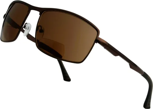 Vista 16 de BFOCO Gafas de sol bifocales con bisagras metálicas y sin tornillos para hombre - Sports Bifocal Sunnies (negro brillante) +1.00