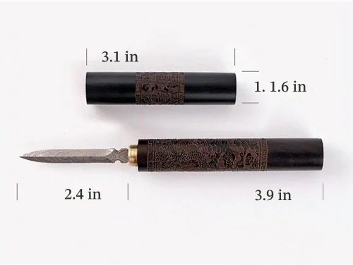 Vista 6 de haowei 1 Uds. Acero inoxidable con mango de madera Puer Puerh Cuchillo de té Aguja Ice Pick Tea Cake Pick Herramienta para romper ladrillo