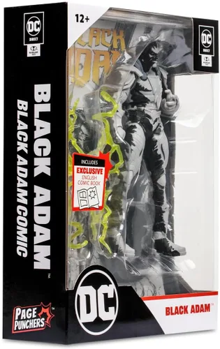 Vista 4 de McFarlane Direct Page Punchers 15894 - Figura de acción y cómic Black Adam (variante de arte lineal, 7.1 in)