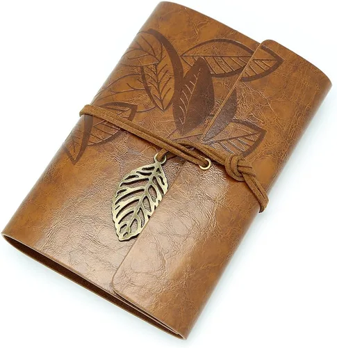 Vista 11 de Funda para notebook de cuero sintético, estilo vintage, con diseño de hojas, Negro