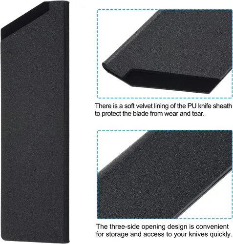 Vista 4 de PATIKIL Fundas de plástico ABS para cuchillo de cocina de 7 pulgadas, paquete de 3 cuchillos, protector de filos, protector de cuchilla, funda