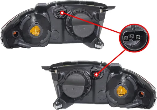 Vista 3 de 03-05 Chevy Cavalier - Juego de faros delanteros y faros delanteros