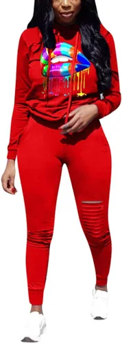 Vista 2 de Nimsruc Conjuntos de dos piezas para mujer, conjuntos casuales de pantalones de manga larga