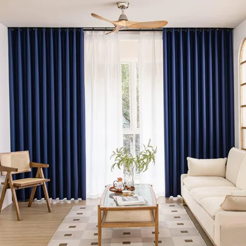 Vista 10 de Cortinas opacas 100% negras para ventana para dormitorio, 63 pulgadas de largo, juego de 2 paneles con ojales, cortinas opacas con ojales, ahorro