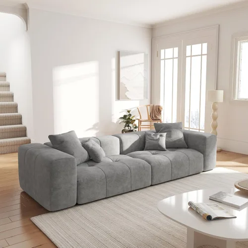 Vista 16 de JACH Sofás seccionales de 2 plazas, sofá moderno de oficina, sofá modular de dos plazas, sofá cama acogedor para apartamento, dormitorio, sala