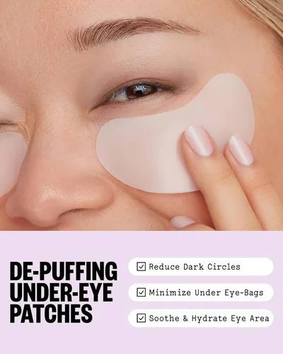 Vista 3 de PEACE OUT Skincare Parches para ojos hinchados, Máscara de biocelulosa para debajo de los ojos, Minimiza la hinchazón y los ojos cansados