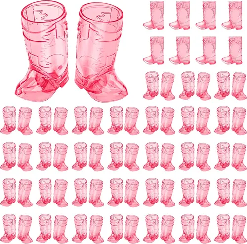 Vista 12 de SAIAOKJ Vasos de Chupito en Forma de Bota de Vaquero, 12 Piezas de 1 Onza Vasos de Chupito Mini de Plástico en Forma de Bota, Vasos de Plástico