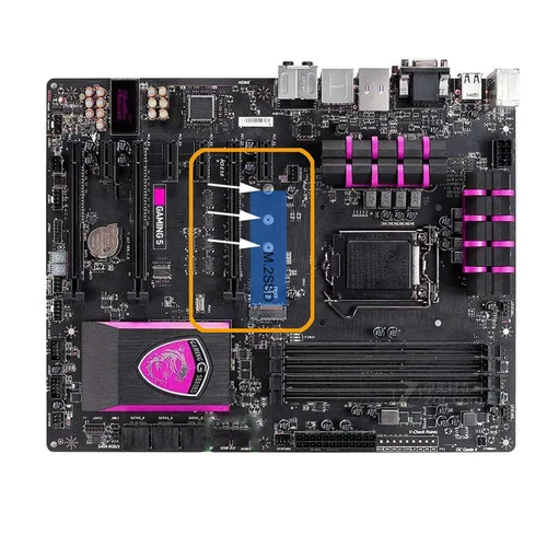 Vista 6 de Kit de tornillos de montaje PCIe NVMe M.2 SSD para placas madre Asus Gigabyte ASRock Msi, 30 piezas