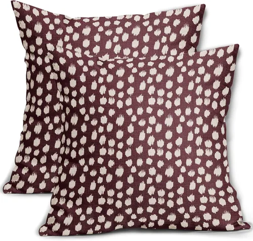 Vista 92 de Sweetshow Juego de 2 fundas de almohada de 16 x 16 pulgadas, diseño bohemio, con diseño de lunares, moderno y moderno, para exteriores, decorativas