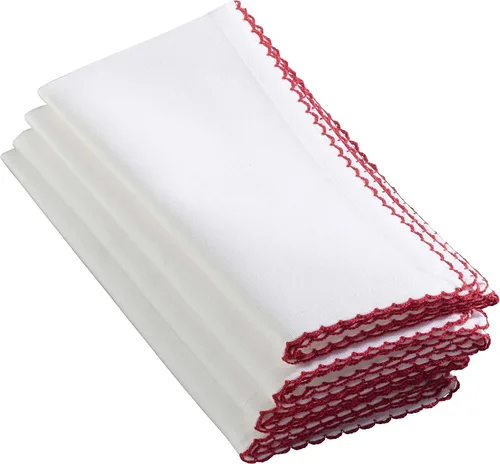 Vista 6 de SARO LIFESTYLE Servilletas de mesa con costura Whip (juego de 4), dorado, 6.0 in (1442.GL6S)