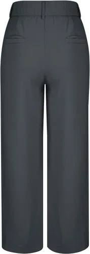 Vista 4 de Pantalones de traje para mujer, cintura alta, pantalones de pierna ancha, pantalones de trabajo de negocios, pantalones casuales rectos largos