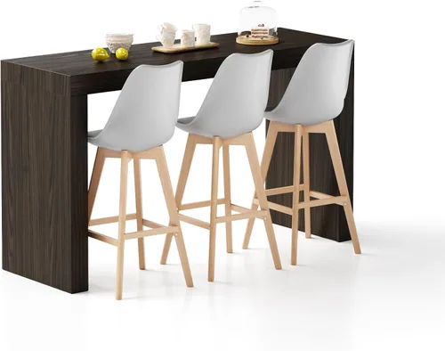 Vista 83 de Mobili Fiver Evolution - Mesa alta de bar de cocina fabricada en Italia Ahorra Espacio, Mesa de altura de mostrador montada en la pared para 1