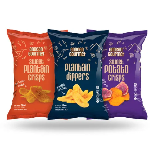 Vista 8 de ANDEAN GOURMET Patatas fritas de plátano con sal marina del Pacífico, 12 onzas (paquete de 3), sin gluten, totalmente naturales, sin OMG y Kosher