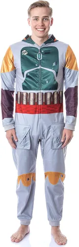 Vista 5 de Star Wars Boba Fett - Disfraz con capucha para hombre, pijama de una pieza
