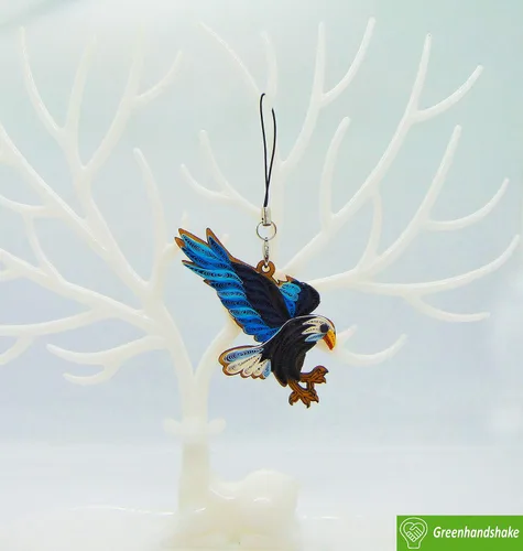 Vista 2 de Colección Quilling Bird Lovers – Adornos de quilling hechos a mano para amantes de los animales, decoraciones para el hogar y días festivos, dijes
