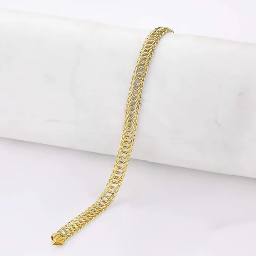 Vista 4 de Ross-Simons Pulsera plana de eslabones ovalados de oro amarillo de 14 quilates. 7 pulgadas, Oro, no conocido