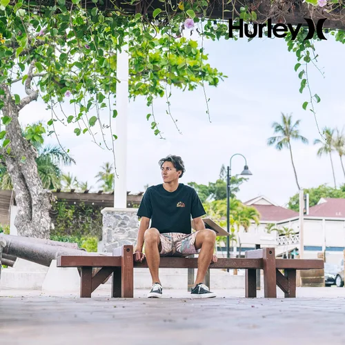 Vista 6 de Hurley Camiseta estampada lavada para hombre