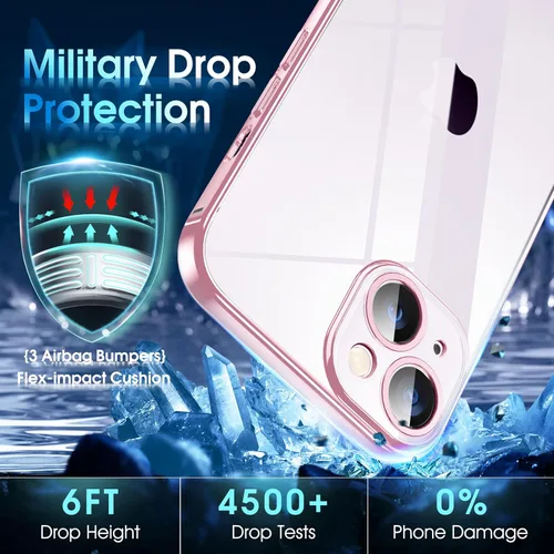 Vista 649 de Supdeal Funda cristalina transparente para iPhone 11, [No se amarillea] [Protección de la cámara] [Probado contra caídas de grado militar] Funda