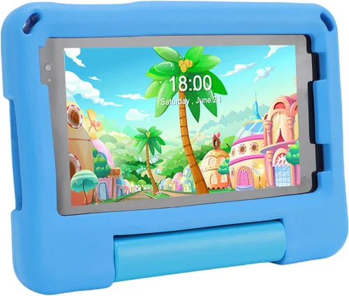 Vista 9 de SUNGOOYUE Tablet de entretenimiento de 7 pulgadas con funda anticaída para edades de 3 a 10 años. Aprendizaje, educativa, para Prime Video para 14