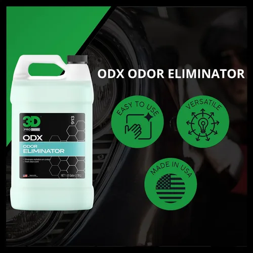 Vista 5 de 3D ODX - Eliminador de olores automotriz - Desodoriza mascotas, alimentos, humo y otros olores persistentes - Aroma fresco y limpio - Ideal