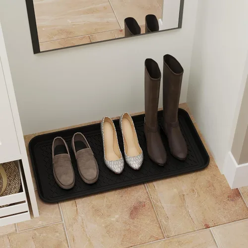Vista 2 de Ottomanson TRY400-30X15 de charola multiuso 1.2 pulgadas multiuso Boot & Shoe, charola de resistente al agua para todos los climas uso exterior