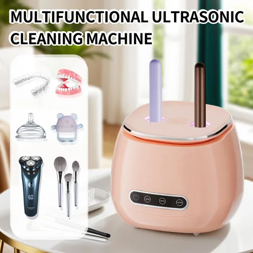 Vista 3 de Limpiador ultrasónico de retención ultrasónico de 48 kHz, limpiador ultrasónico dental, máquina de limpieza dental para dentadura con temporizador