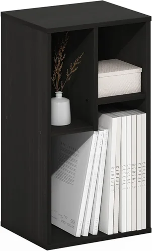 Vista 9 de Furinno Jaya Enhanced Home Estantería ajustable de 3 niveles, pino ámbar