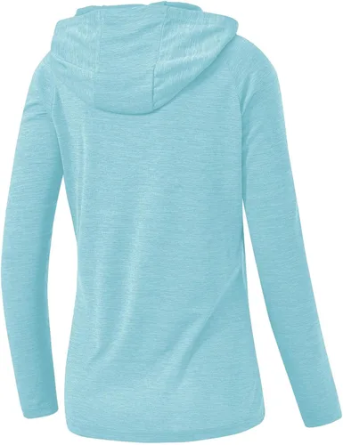 Vista 2 de TBMPOY - Camiseta de manga larga y capucha con protección solar FPU 50 + para mujer, para pesca, senderismo, salidas al aire libre, camiseta ligera