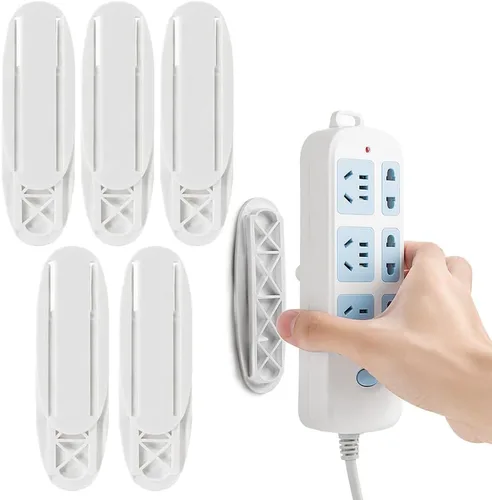 Vista 10 de Punch-Free Self Adhesive Socket Holder, Power Strip Wall Mount Holder (10)