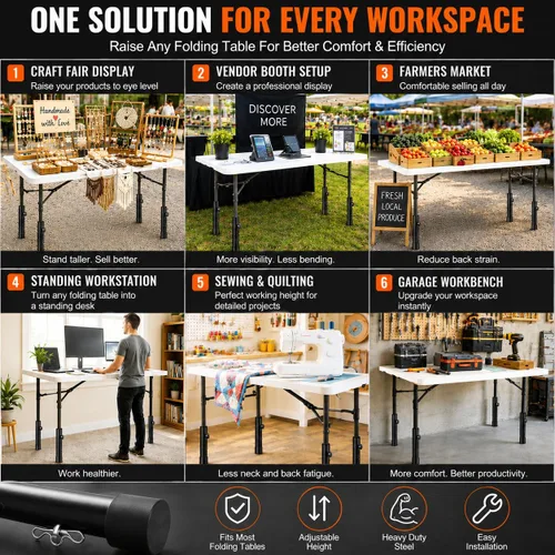 Vista 9 de Elevadores de mesa plegables para patas rectas/dobladas