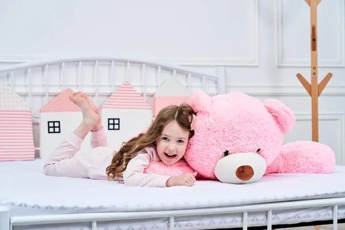 Vista 3 de IKASA - Oso de peluche gigante, animales de juguete (Rosa, 39 pulgadas)