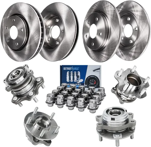 Vista 101 de Detroit Axle - Rotores de freno para Chrysler 200 2015 2016 2017, Rotores de freno de disco de reemplazo: 12.01" pulgadas delantero y 10.95