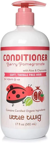 Vista 11 de Acondicionador Desenredante Little twig totalmente natural, hipoalergénico con un mezcla de mandarina, limón, y Romero Orgánico, Feliz aroma a