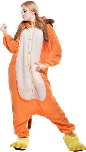 Vista 5 de NEWCOSPLAY Pijama de una pieza para adultos, disfraz de cosplay de una pieza