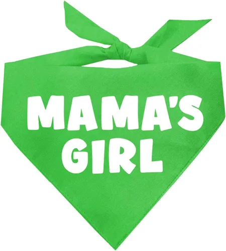 Vista 8 de Mama's Girl - Bandana para perro 100% algodón para mamá Día de San Valentín Sesión de fotos Negro, XS (949)