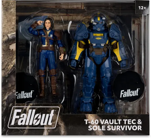 Vista 9 de McFarlane Toys - Fallout 4 T-60 Vault Tec y Sole Survivor 2 Pack