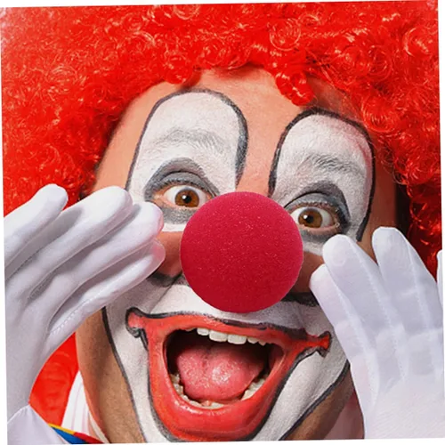 Vista 9 de ABOOFAN 10 piezas de esponja de nariz de payaso de Navidad, accesorios de circo de nariz roja, accesorios de payaso, accesorios rojos, decoración