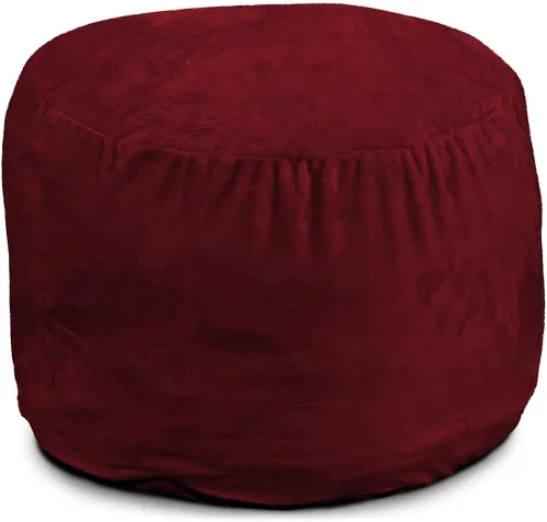 Vista 19 de ULTIMATE SACK Puf otomano de 2 pies Gamuza camello Relleno de espuma - Funda extraíble lavable Camel (Camel Suede)