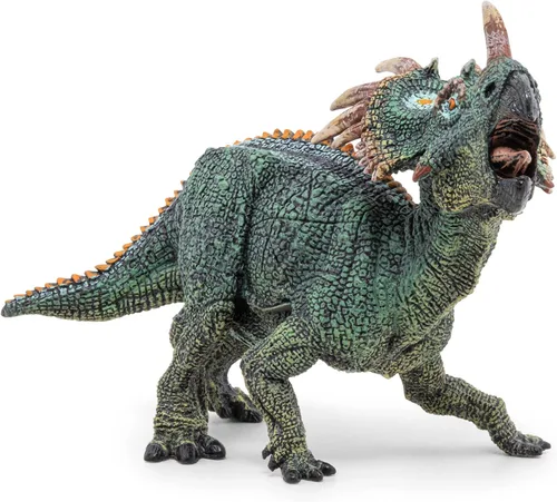 Vista 3 de Papo - Figura realista de dinosaurio de Styracosaurus - A partir de 3 años - Colección de dinosaurios - Juego educativo de dinosaurio herbívoro